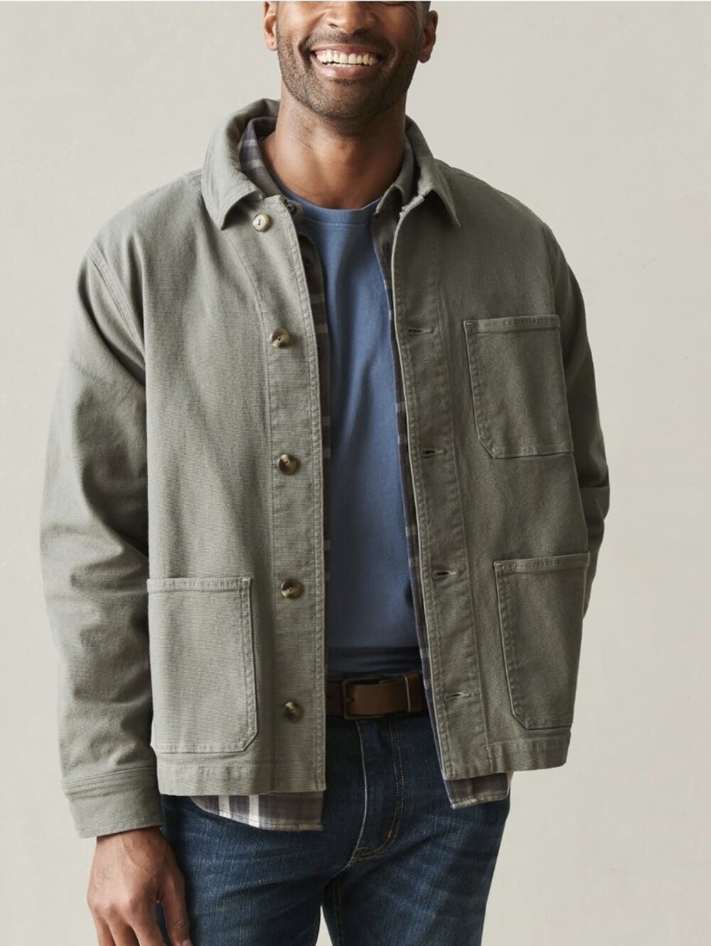 American Giant Men's Roughneck Jacket New XL Sage Green Outdoor Workwear